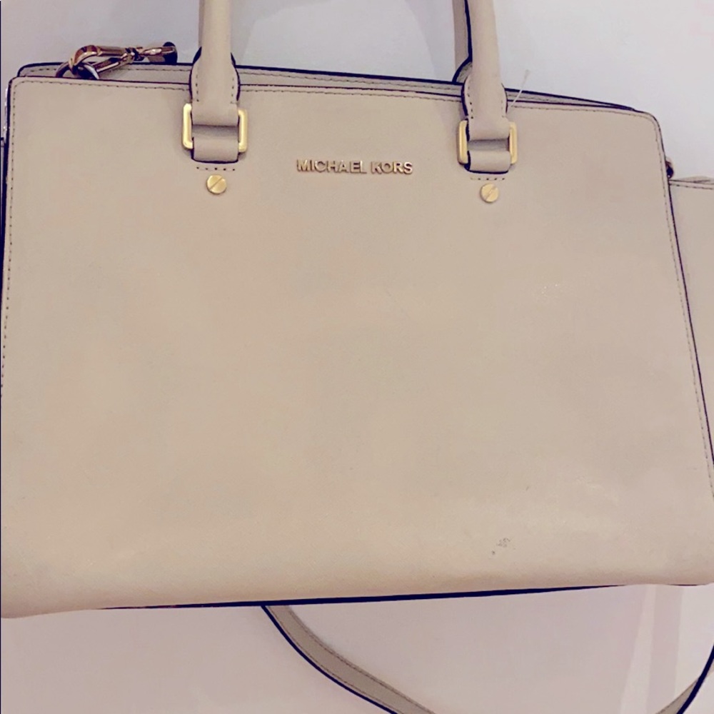 Michael Kors White Selma Bag